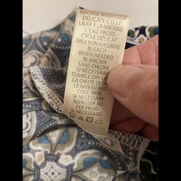 Max Studio Women’s Paisley Multicolor Geometric Boho Shift Dress Wing Sleeve XL - Picture 8 of 9